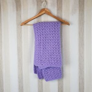 Vintage Handmade Granny Square Crochet Lap Blanket Throw‎ Afghan Purple